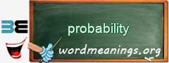 WordMeaning blackboard for probability